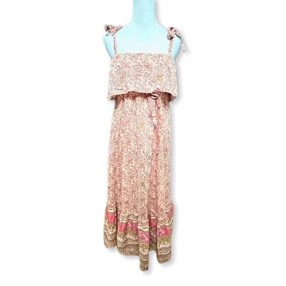Free People Babydoll Maxi Dress Square Neck Sleeveless Rose Pink Women's S NWT - Picture 2 of 10